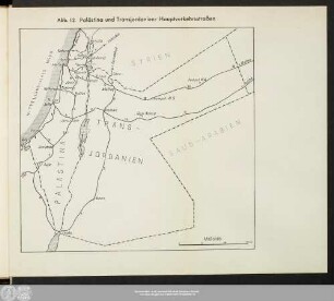 Palästina und Transjordanien: Hauptverkehrsstraßen