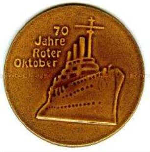 Plakette 70 Jahre Oktoberrevolution