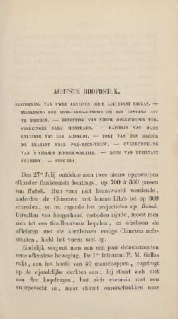 Achtste hoofdstuk. Bestorming van twee bentings door luitenant Gallas. - Inspanning ...
