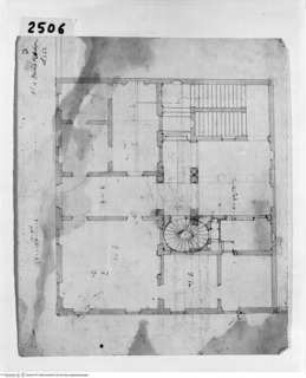 Bologna, Palazzo Bocchi, Grundriss des Erdgeschosses