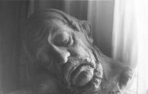 Der Bildhauer Ernst Barlach auf dem Totenbett (Porträtkopf) : Der Bildhauer Ernst Barlach auf dem Totenbett (Porträtkopf). Gips (1938)