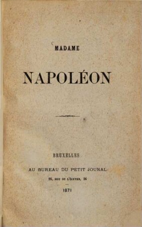 Madame Napoléon