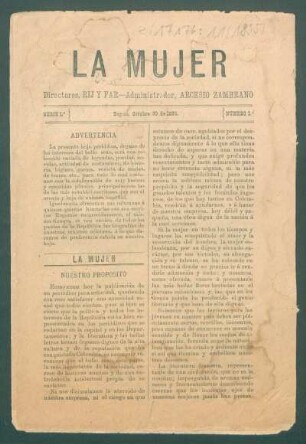 1895000100: Serie 1 [Año 1.]1895,30.Okt.=Nr. 1
