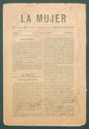 1895000100: Serie 1 [Año 1.]1895,30.Okt.=Nr. 1