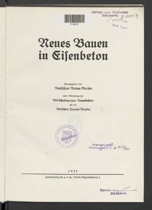 Neues Bauen in Eisenbeton