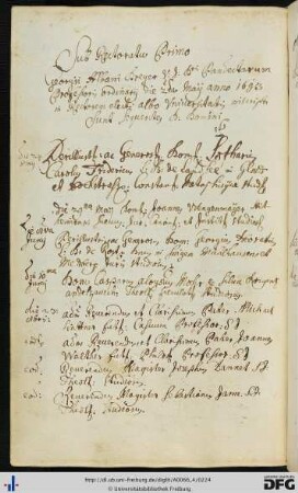 [fol. 111] Rektorat Georg Alban Dreyer 1693