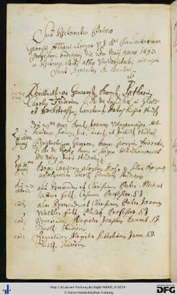 [fol. 111] Rektorat Georg Alban Dreyer 1693