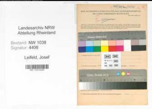 Entnazifizierung Josef Leifeld , geb. 08.02.1896 (Verwaltungsbeamter)