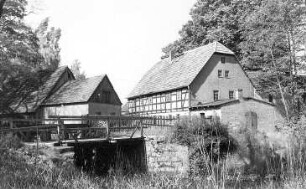 Schwepnitz-Cosel. Bollbuck Mühle, Ansicht über den Saleskbach