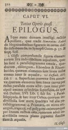 CAPUT VI. Totius Operis quasi EPILOGUS...
