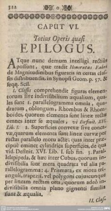 CAPUT VI. Totius Operis quasi EPILOGUS...