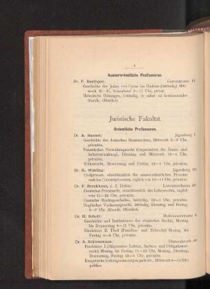Juristische Fakultät.