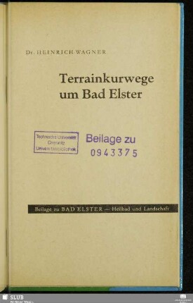 Terrainkurwege um Bad Elster