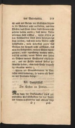 XII. Hauptstück. Der Soldat ein Patriot.