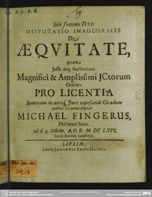 Disputatio de aequitate