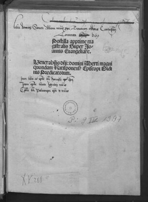 Postilla super Joannis evangelia