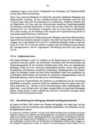 VI.2 Durchführung der Befragung, Rücklauf und Repräsentativität