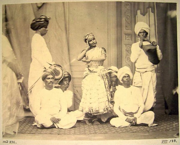 Dancer with accompaniment, Manchur (Tanjore)