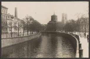 Ansichtskarte "Bethaniendamm mit St. Thomas-Kirche“