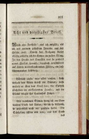 Acht und dreyßigster Brief.