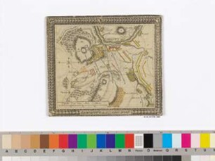[6]: Militärkarte der Schlacht bei Lowositz, heute Lovosice, Tschechische Republik, am 1. Okt. 1756, ab 1763 : [6] : Lowositz : le 1. Oct. 1756. - [Ca. 1:50 000]. - [S.l.] , [ab 1763]. - 1 Kt. : kol. Kupferstich ; 9 x 8 cm