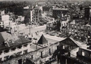 Zerstörungen Zweiter Weltkrieg - Stadtgebiet. Marktplatz