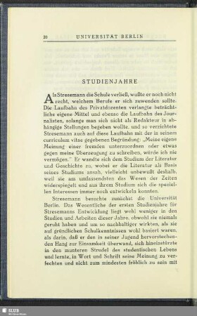 Studienjahre