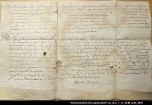 Graf Edzard II. von Ostfriesland erteilt dem Schiff, das Reiner Reinersen für Emder Interessenten führt, einen Seepaß Ausstellungsort: Emden Anhängendes Siegel verloren; Unterschrift