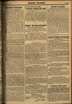 Zweite Ausgabe vom Freitag, den 03. Juli 1936.