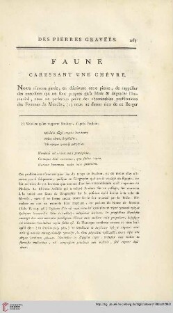 Faune caressant une chèvre