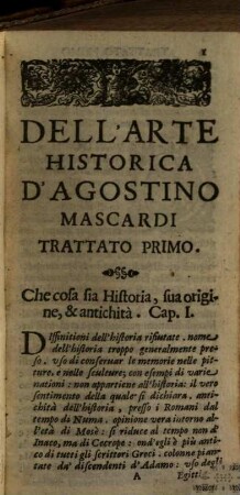 Dell'arte historica