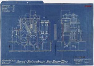 Doppel-Steilrohrkessel "Neue Bauart Dürr"