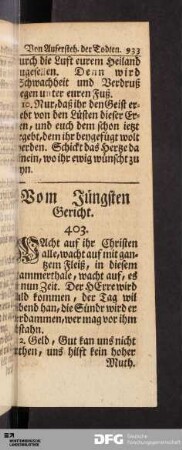 Vom Jüngsten Gericht.
