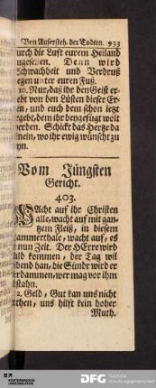 Vom Jüngsten Gericht.