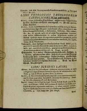 Libri Juridici Latini. - Teutsche Juristische Bücher.