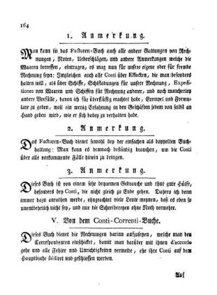 V. Von dem Conti-Correnti-Buche.