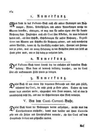 V. Von dem Conti-Correnti-Buche.