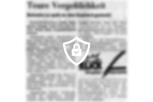 Teure Vergeßlichkeit
