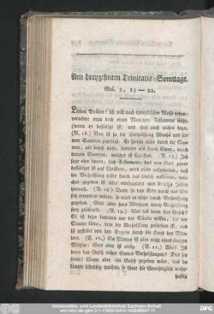 Am dreyzehnten Trinitatis-Sonntage. Gal. 3, 15-22.