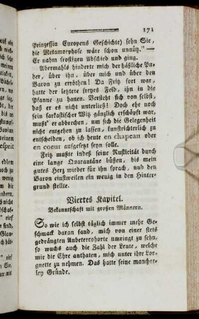 Viertes Kapitel. Bekanntschaft mit großen Männern.
