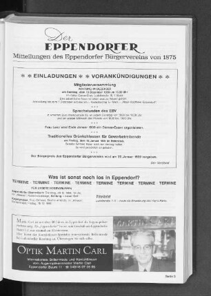 Einladungen Vorankündigungen