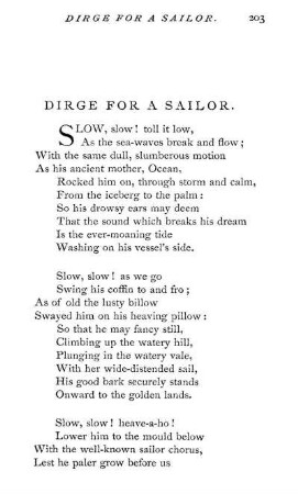 Dirge For A Sailor.