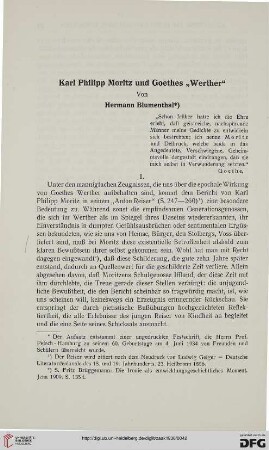 30: Karl Philipp Moritz und Goethes "Werther"