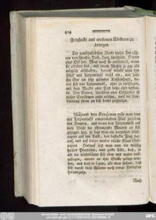 Fettflecke aus wollenen Kleidern zu bringen.