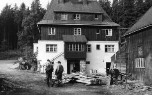 Hermsdorf/Erzgeb.-Seyde. Herklotzmühle (Sägemühle) auf Rehefeld zu, Wohnhaus