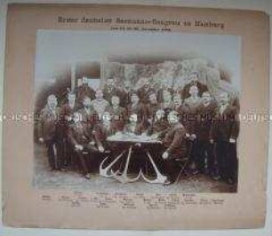 Gruppenbild des ersten deutschen Seemannskongresses in Hamburg