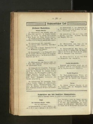Nachrichten aus den deutschen Schutzgebieten.