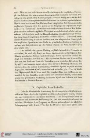V. Orphische Kunstdenkmäler