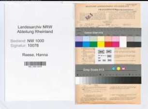 Entnazifizierung Hanna Reese, geb. 19.09.1922 ()