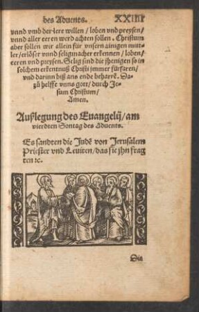 Außlegung des Evangelii/ am vierdten Sontag des Advents.